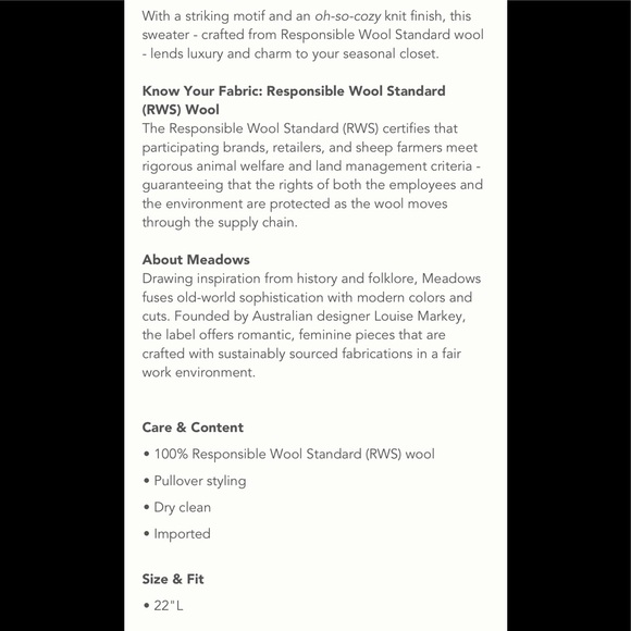 ANTHROPOLOGIE NWT SUNSHINE WOOL SWEATER 🔥 - Picture 5 of 5